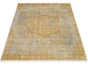 4051011853631 - Teppich DIE TEPPICHMARKE COLOUR MEDI Teppiche Gr B L 140 cm x 200 cm 8 mm 1 St goldfarben Esszimmerteppiche