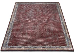 4051011859848 - Teppich WK WOHNEN POINTS Teppiche Gr B L 160 cm x 230 cm 7 mm 1 St rot (rot grau) Esszimmerteppiche hochwertiger Materialmix mit seidigem Glanz