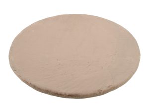 4051011874841 - Teppich DIE TEPPICHMARKE ALISSA Teppiche Gr Ø 160 cm 38 mm 1 St grau (taupe) Esszimmerteppiche Kuschelig weicher Flor Kaninchen Fell Haptik getuftet