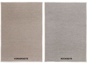 4051011889975 - Teppich DIE TEPPICHMARKE JOKER OF STRIPES Teppiche Gr B L 140 cm x 200 cm 1 St beige (beige grau) Esszimmerteppiche Wendeteppich weiche flache Oberfläche