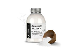 4051077984485 - PURELIA Sauna Salz fein natur 600g Meersalz Peeling Sauna Peelingsalz Körperpeeling