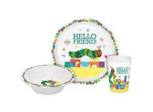 4051112148315 - Geda Labels - Kindergeschirr Raupe Nimmersatt - Hello Friend 3-teilig