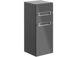 4051202350567 - Villeroy&boch - Villeroy und Boch Seitenschrank Subway A713 Anschlag rechts Abdeckplatte Silver Grey Farbe White Wood Griff chrom glänzend