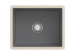 4051202587239 - Villeroy&boch - Villeroy&Boch Unterbau Spülbecken inkl Ablaufgarnitur Subway 60 su Stone grau 545x440mm - dunkel grau