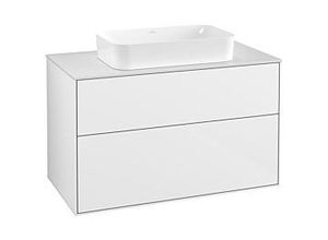 4051202600808 - Villeroy und Boch Finion Waschtischunterschrank G23100GF 100x603cm Emotion Abdeckplatte white matt Glossy white lacquer