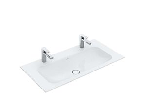 4051202727987 - Villeroy&boch - Villeroy und Boch Schrankwaschtisch Finion 4164A1 1000x500mm ohne Überlauf 2 Hahnlöcher Farbe Weiß Ceramicplus - 4164A1R1