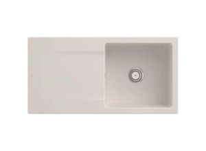 4051202797607 - Villeroy&boch - Villeroy&Boch Rechteckiges Spülbecken Küchenspüle Siluet 60 Crema weiß 100x51 cm Unterschrankbreite 60 cm