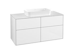 4051202802745 - Villeroy und Boch Finion Waschtischunterschrank F67100GF 120x603x501cm Glass White Matt Glossy white lacquer