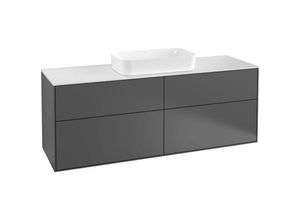 4051202812041 - Villeroy und Boch Finion Waschtischunterschrank F73200 1600x603x501mm Abdeckplatte Black Matt F73200 Farbe Glossy White Lacquer - F73200GF