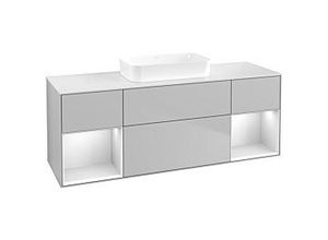 4051202813055 - Villeroy und Boch Finion Waschtischunterschrank F741MTGJ 160x603x501cm Regale White matt lacquer Light grey matt