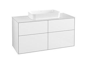 4051202819149 - Villeroy und Boch Finion Waschtischunterschrank G67100GF 120x603x501cm Glass White Matt Glossy white lacquer