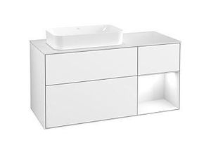 4051202821548 - Villeroy und Boch Finion Waschtischunterschrank G691GFGF 120x603x501cm Regal rechts Glossy white lacquer Glossy white lacquer