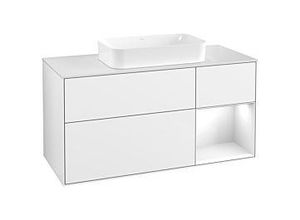 4051202825942 - Villeroy und Boch Finion Waschtischunterschrank G711GFGF 120x603x501cm Regal rechts Glossy white lacquer Glossy white lacquer