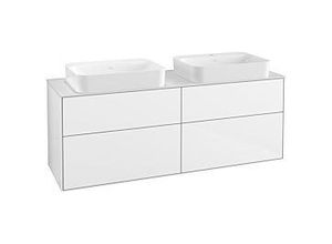 4051202828141 - Villeroy und Boch Finion Waschtischunterschrank G72100GF 160x603x501cm Glass White Matt Glossy white lacquer