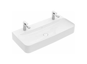 4051202842680 - Villeroy&boch - Villeroy und Boch Waschtisch Finion 4168A1 1000x470mm ohne Überlauf 2 Hahnlöcher Farbe Stone White Ceramic Plus - 4168A1RW