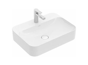 4051202842864 - Villeroy&boch - Villeroy und Boch Aufsatzwaschtisch Finion 414261 600x445mm ohne Überlauf 1 Hahnloch Farbe Stone White Ceramic Plus - 414261RW