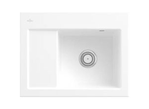 4051202945992 - Villeroy&Boch Spülbecken Küchenspüle Subway 45 Compact Stone White 650x510mm Unteschrankbreite 45cm - Stone White