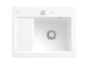 4051202946005 - Villeroy&Boch Spülbecken Küchenspüle Subway 45 Compact Stone White 650x510mm Unteschrankbreite 45cm