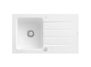 4051202946364 - Villeroy&boch - Villeroy&Boch Rechteckiges Spülbecken Küchenspüle mit Abtropffläche Architectura 50 Stone White 86x51cm3350 01 R1 - Stone White