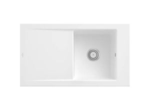 4051202947866 - Villeroy&Boch Spülbecken mit Abtropffläche links Timeline 50 Stone White 900x510mm inkl Ablaufgarnitur mit Handbetätigung