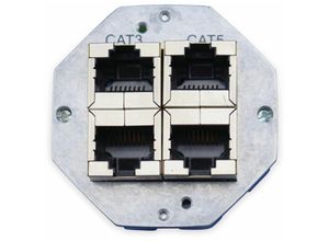 4051204009524 - Einsatz für Datendose KOMOS 500 2x CAT5 8(8) 2x CAT3 8(4)