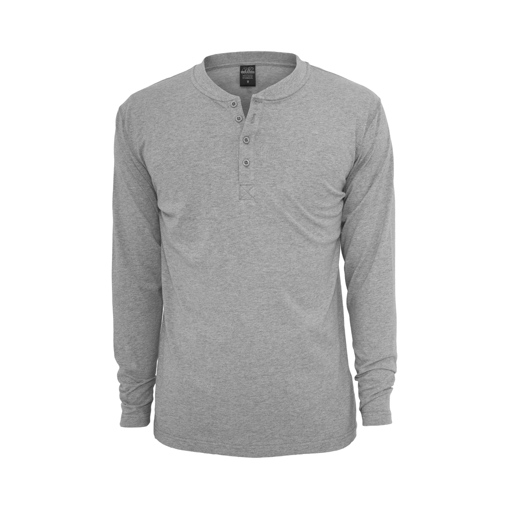 4051243081246 - Basic Henley Langarmshirt grau in M 4051243081246 - Basic Henley Langarmshirt grau in M