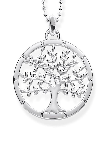 4051245315318 - Kette mit Anhänger THOMAS SABO Tree of Love Lebensbaum KE1660-001-21-L45V Halsketten Gr 45 Silber 925 (Sterlingsilber) silberfarben Damen Ketten mit Anhänger