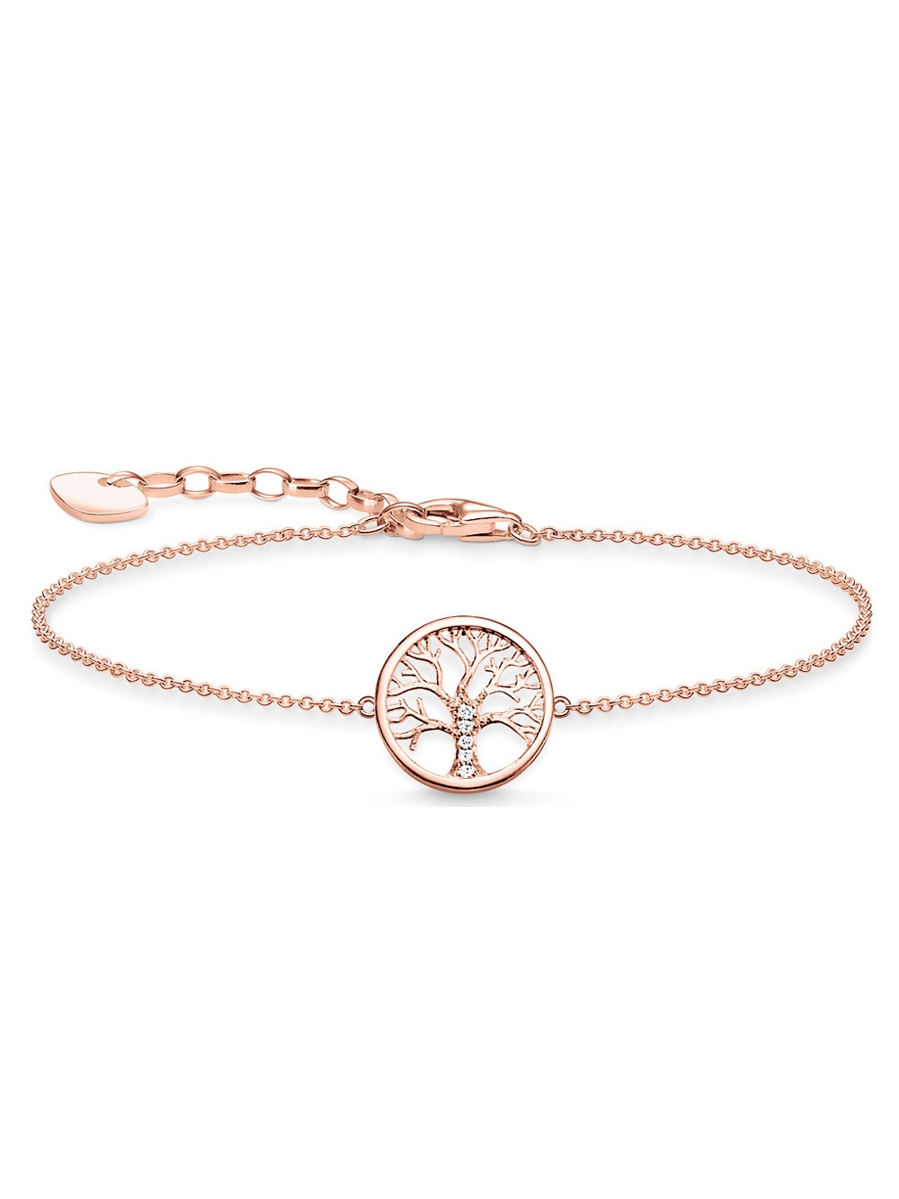 4051245397789 - 925er Silber Armband Tree Of Love Rosé mit Zirkonia