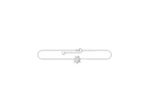 4051245440669 - Fußkette THOMAS SABO Sonne AK0019-051-14-L27V Fußkettchen Gr 27 Silber 925 (Sterlingsilber) bunt (silberfarben weiß weiß) Strandaccessoires mit Zirkonia (synth)