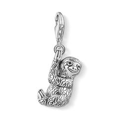 4051245456622 - Charm-Einhänger THOMAS SABO Faultier 1812-643-11 Charms silberfarben (silberfarben schwarz schwarz) Damen Charms Anhänger mit Zirkonia (synth)