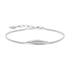 4051245474084 - Damenarmband Blatt aus 925er Silber mit Zirkonia