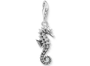 4051245517989 - Charm-Einhänger THOMAS SABO Seepferdchen 1886-643-14 Charms bunt (silberfarben weiß weiß) Damen Charms Anhänger mit Zirkonia (synth)