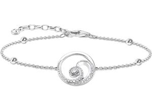 4051245518375 - Armband THOMAS SABO im Wellendesign A2045-051-14-L19V Armbänder Gr 19 Silber 925 (Sterlingsilber) bunt (silberfarben weiß weiß) Damen mit Zirkonia (synth)