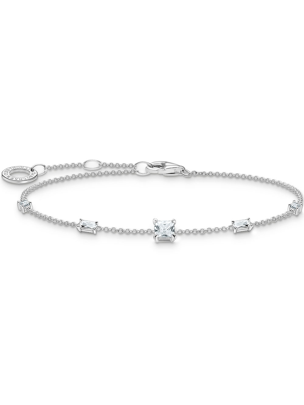 4051245521702 - Armband THOMAS SABO weiße Steine A2059-051-14-L19V Armbänder Gr 19 Silber 925 (Sterlingsilber) bunt (silberfarben weiß weiß) Damen Armbänder Silber mit Zirkonia (synth)