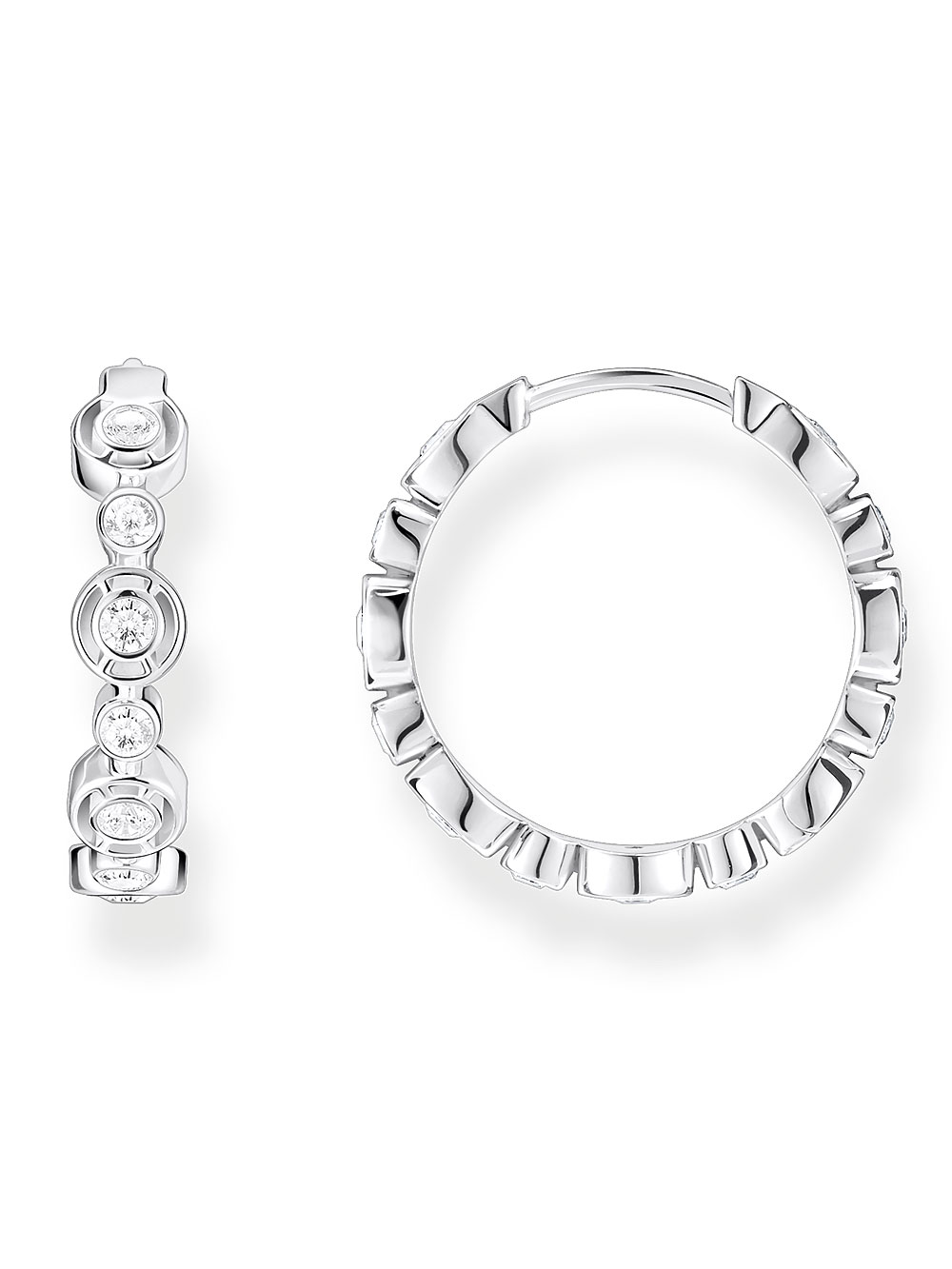 4051245546149 - Paar Creolen THOMAS SABO Kreise mit weißen Steinen CR715-051-14 Ohrringe Gr Silber 925 (Sterlingsilber) bunt (silberfarben weiß kristallweiß) Damen Creolen mit Zirkonia (synth) 4051245546149 - Paar Creolen THOMAS SABO Kreise mit weißen Steinen CR715-051-14 Ohrringe Gr Silber 925 (Sterlingsilber) bunt (silberfarben weiß kristallweiß) Damen Creolen mit Zirkonia (synth)