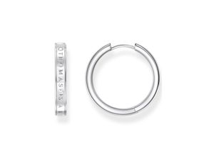 4051245546163 - Paar Creolen THOMAS SABO weiße Steine CR714-051-14 Ohrringe Gr Silber 925 (Sterlingsilber) bunt (silberfarben weiß kristallweiß) Damen Creolen mit Zirkonia (synth)