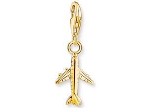 4051245558135 - Charm-Einhänger THOMAS SABO Flugzeug vergoldet 2012-413-39 Charms goldfarben (gelbgoldfarben) Damen