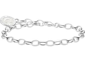 4051245558234 - Charm-Armband THOMAS SABO Schmuck Silber 925 Member Armkettchen Charmista Coin X0287-007-21 Armbänder Gr 19 Silber 925 (Sterlingsilber) bunt (silberfarben weiß) Damen