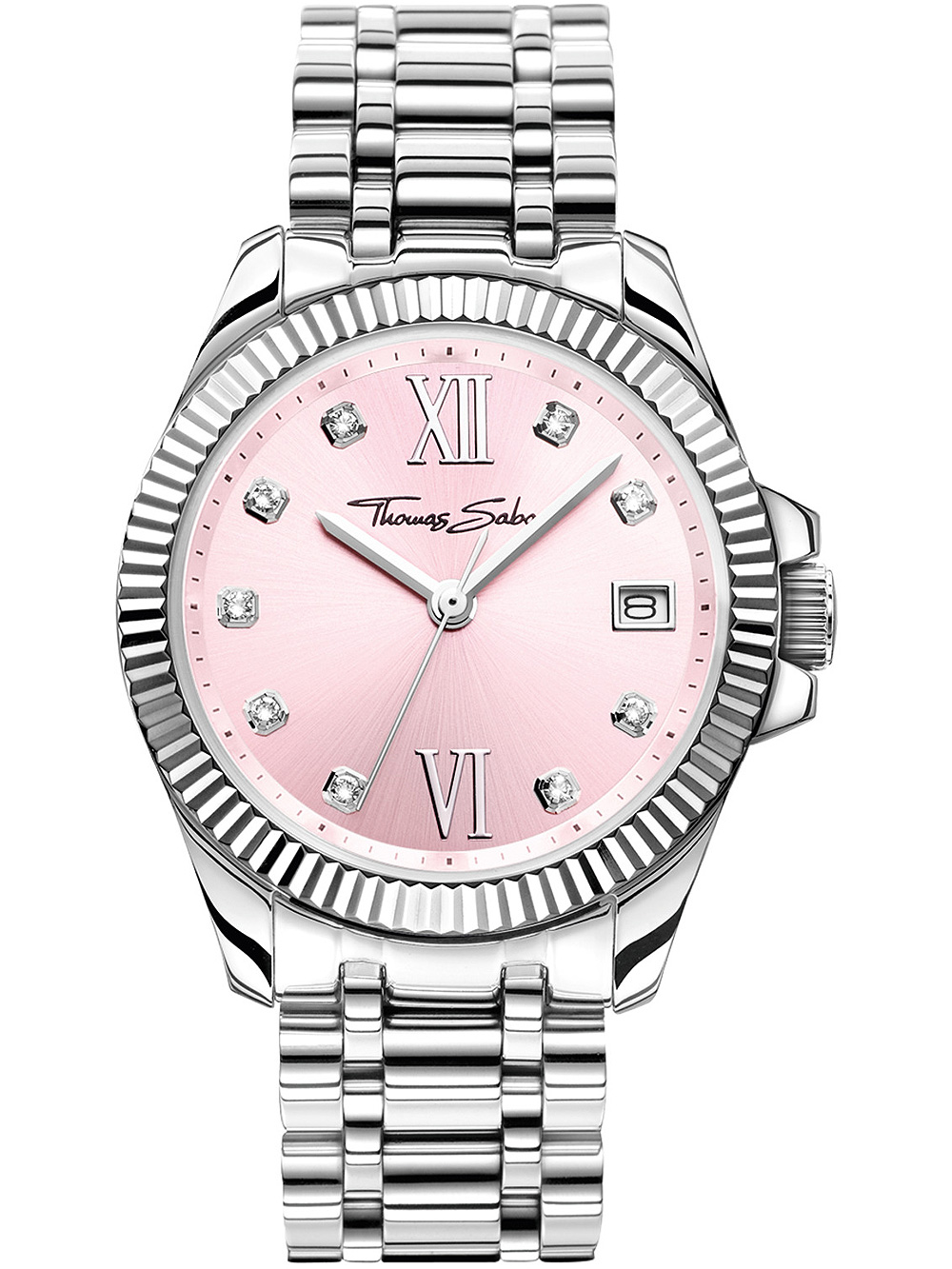 4051245560749 - Quarzuhr THOMAS SABO DIVINE Armbanduhren silberfarben (silberfarben rosé) Damen Quarzuhren Armbanduhr Damenuhr Datum Mineralglas mit Saphirbeschichtung