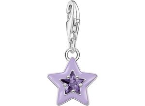 4051245561371 - Charm Stern THOMAS SABO mit Steinen und Kaltemaille 2039-041-13 2043-496-7 2044-041-14 Charms bunt (silberfarben violett violett) Damen mit Glas-Keramik Stein oder Zirkonia (synth)