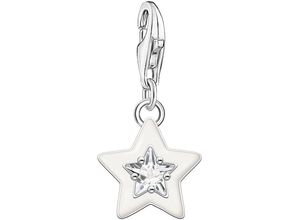 4051245561425 - Charm Stern THOMAS SABO mit Steinen und Kaltemaille 2039-041-13 2043-496-7 2044-041-14 Charms bunt (silberfarben weiß weiß) Damen mit Glas-Keramik Stein oder Zirkonia (synth)