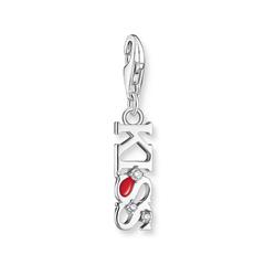 4051245561968 - Charm-Anhänger KISS aus Sterlingsilber mit Zirkonia