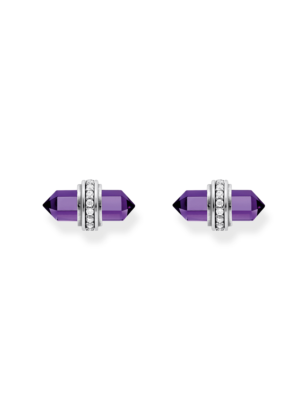 4051245571950 - H2281-643-13 Silberne Ohrstecker mit violettem Onyx Damen