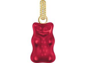 4051245578676 - Ketten-Anhänger THOMAS SABO THOMAS x HARIBO Schmuck Großer Anhänger Goldbär Blau Grün Rot Schmuckanhänger Gr Silber 925 (Sterlingsilber) 406 g rot (gelbgoldfarben rot kristallweiß kristallweiß) Damen Anhänger mit Kristallglas Zirkonia (synth)