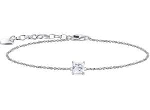 4051245579864 - Armband THOMAS SABO Schmuck Silber 925 Armkettchen mit Solitär A2158-051-14-L19V Armbänder Gr 19 Silber 925 (Sterlingsilber) silberfarben (silberfarben kristallweiß kristallweiß) Damen mit Zirkonia (synth)