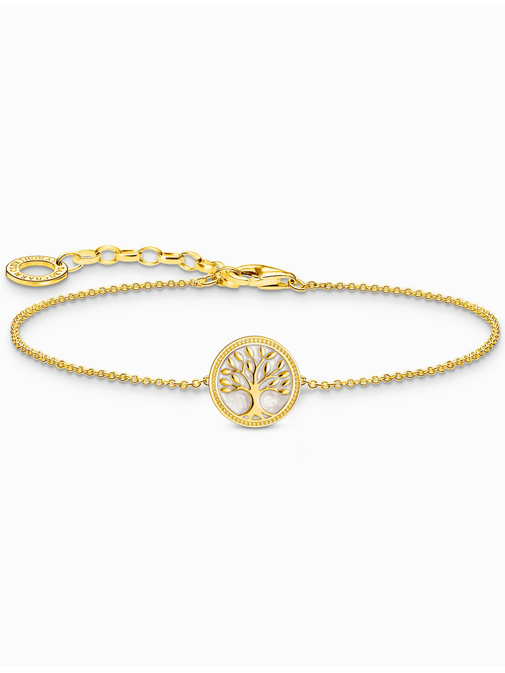 4051245582017 - Armband THOMAS SABO mit Tree-of-Love-Anhänger A2160-007-21-L19V A2160-427-39-L19V Armbänder Gr 19 Silber 925 (Sterlingsilber) weiß (gelbgoldfarben weiß) Damen Armbänder