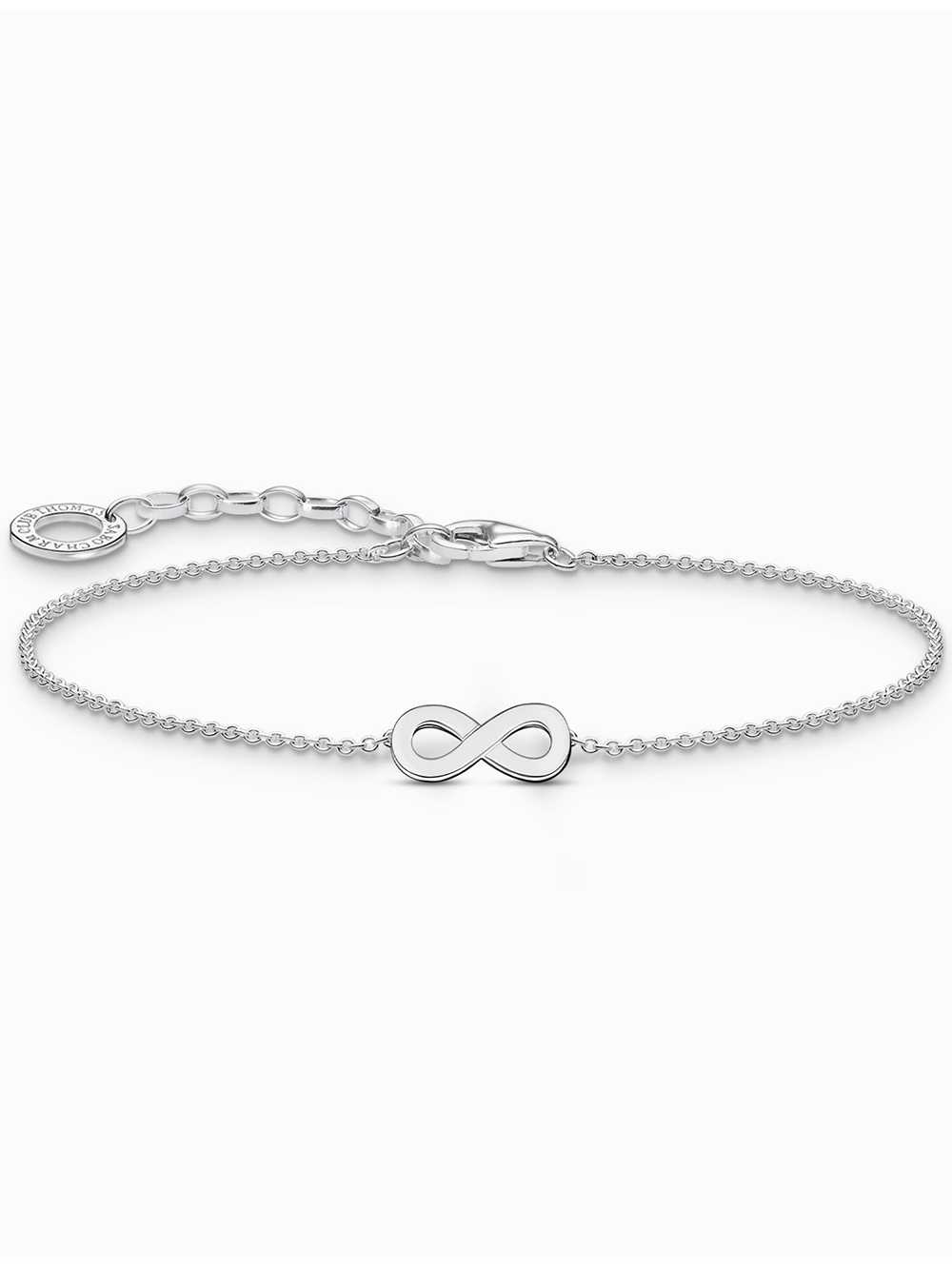 4051245582048 - Armband THOMAS SABO mit Infinity-Anhänger A2161-001-21-L19V A2161-413-39-L19V Armbänder Gr 19 Silber 925 (Sterlingsilber) silberfarben Damen