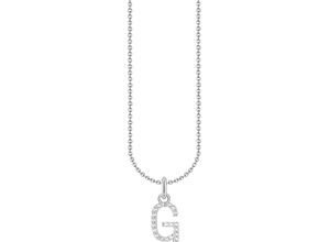 4051245582345 - Kette mit Anhänger THOMAS SABO Buchstabe KE2240 - KE2265-051-14-L45V KE2265-414-14-L45V Halsketten Gr 45 G Silber 925 (Sterlingsilber) bunt (silberfarben weiß) Damen Ketten mit Anhänger Zirkonia (synth)