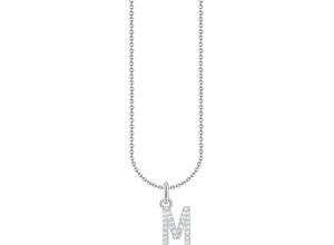 4051245582406 - Kette mit Anhänger THOMAS SABO Buchstabe KE2240 - KE2265-051-14-L45V KE2265-414-14-L45V Halsketten Gr 45 M Silber 925 (Sterlingsilber) bunt (silberfarben weiß) Damen Ketten mit Anhänger Zirkonia (synth)