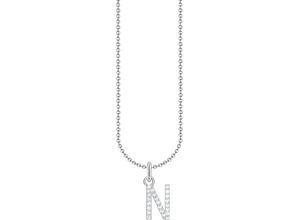 4051245582413 - Kette mit Anhänger THOMAS SABO Buchstabe KE2240 - KE2265-051-14-L45V KE2265-414-14-L45V Halsketten Gr 45 N Silber 925 (Sterlingsilber) bunt (silberfarben weiß) Damen Ketten mit Anhänger Zirkonia (synth)